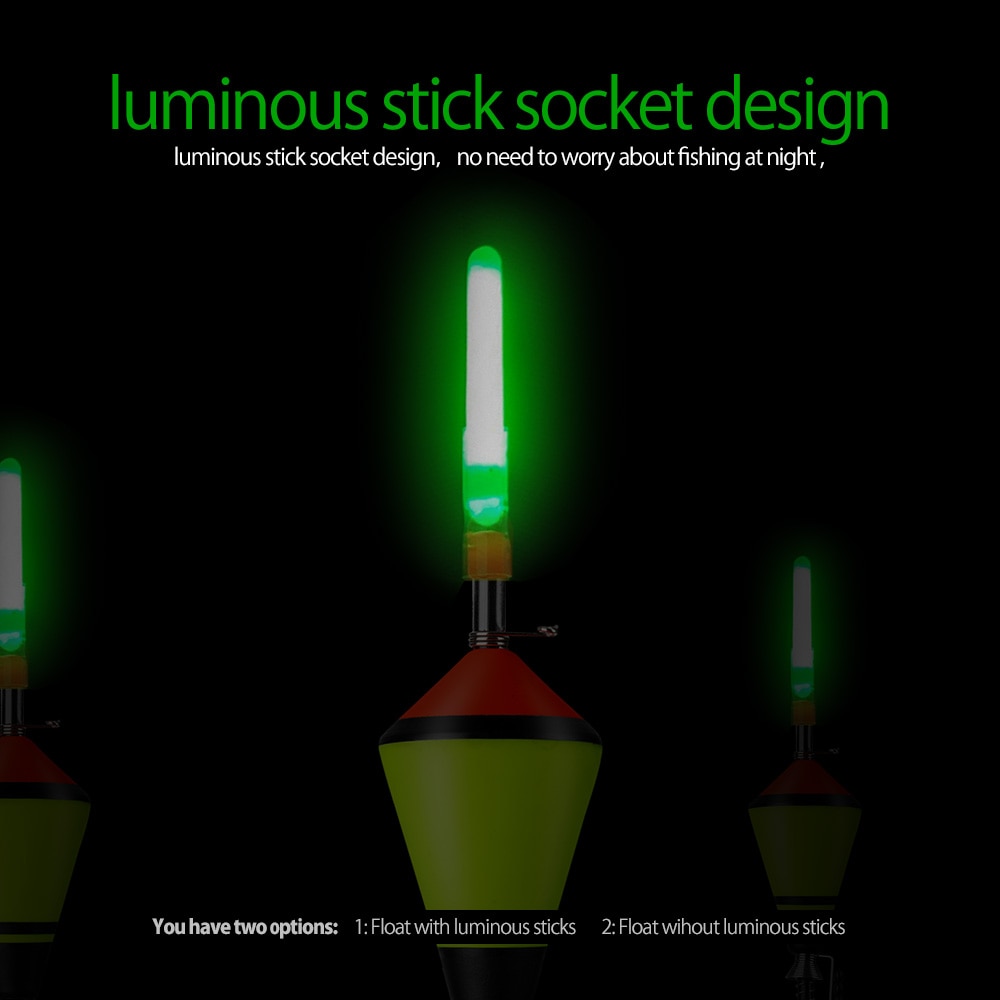 Donql Automatische Visserijvlotter Set Eva Karper Lichtgevende Bobber Vissen Vlotter Met Lightsticks Of Vishaak Vissen Accessoires Tool