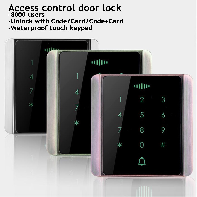 Access control door lock Digital electric lock 125KHZ 13.56MHz Keyboard RFID Lock Reader Gate Door opener Home/Garege/Office