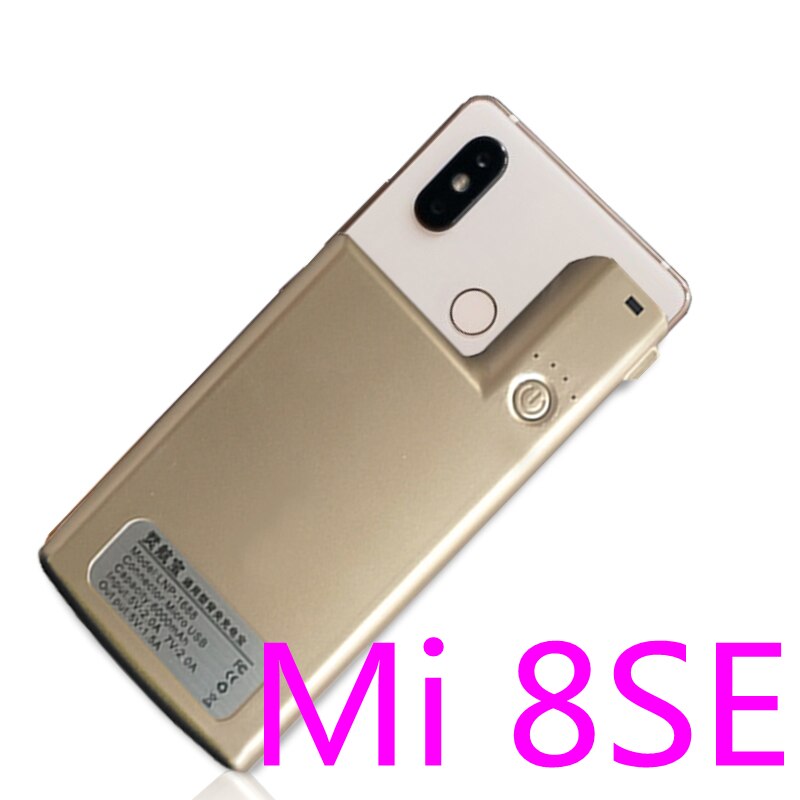 Funda de cargador de batería externa para Xiaomi Mi 8 8 SE, carcasa portátil, powerbank Capa: Mi 8se-Gold