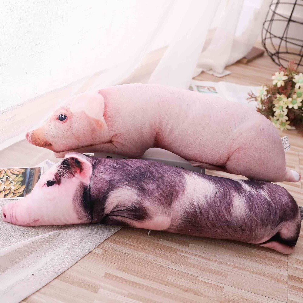 Gesimuleerde Pig Korte Pluche Kussen Dieren Gevulde Slapen Kussens Kids Volwassenen Huisdieren Bolster Sofa Stoel Decor Beddengoed/Vriend
