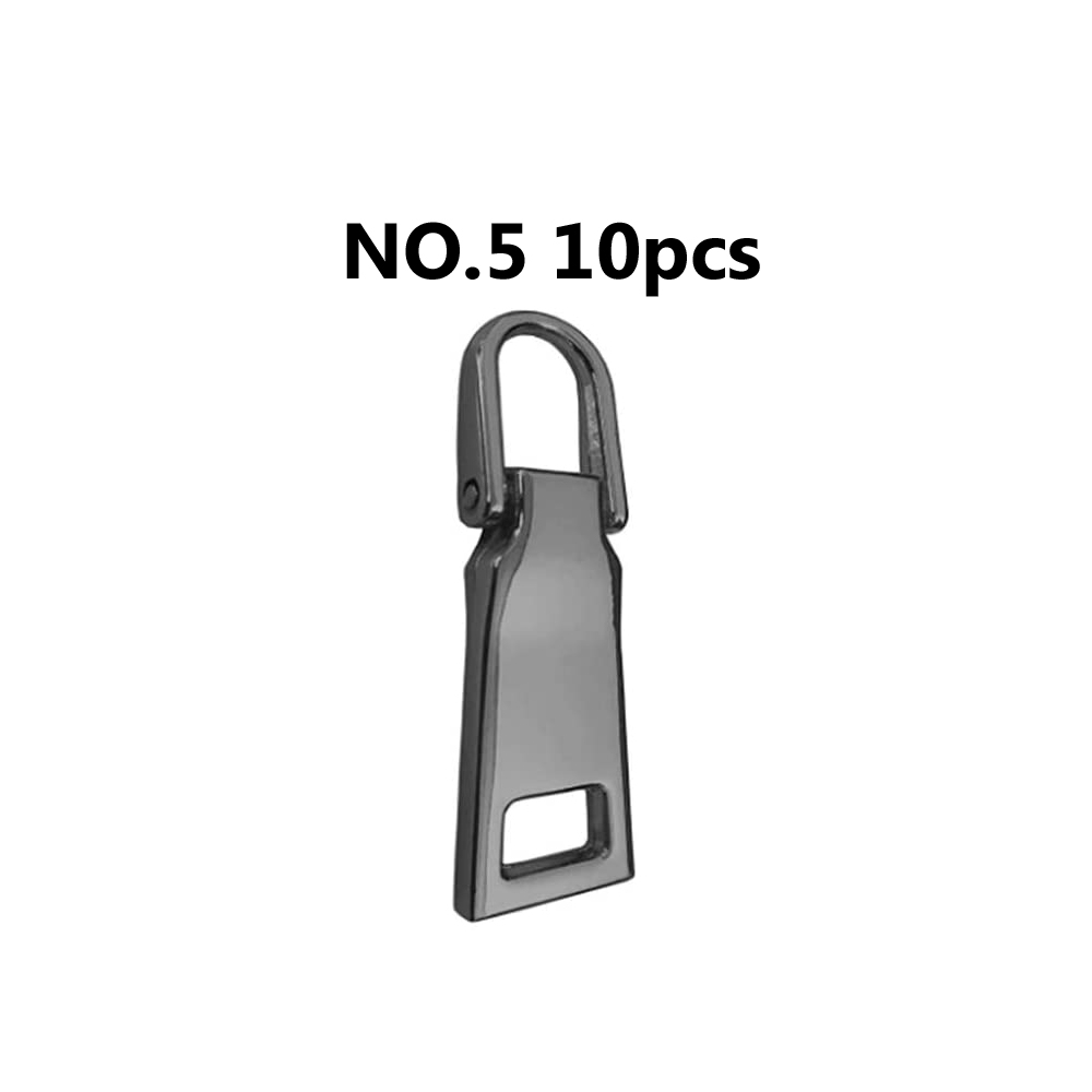 10pcs Zipper Pull Tabs Zip Fixer Replacements for Crafts Zipper Replacement Zipper Repair Kit DIY Detachable Zipper Pull Tab: 4