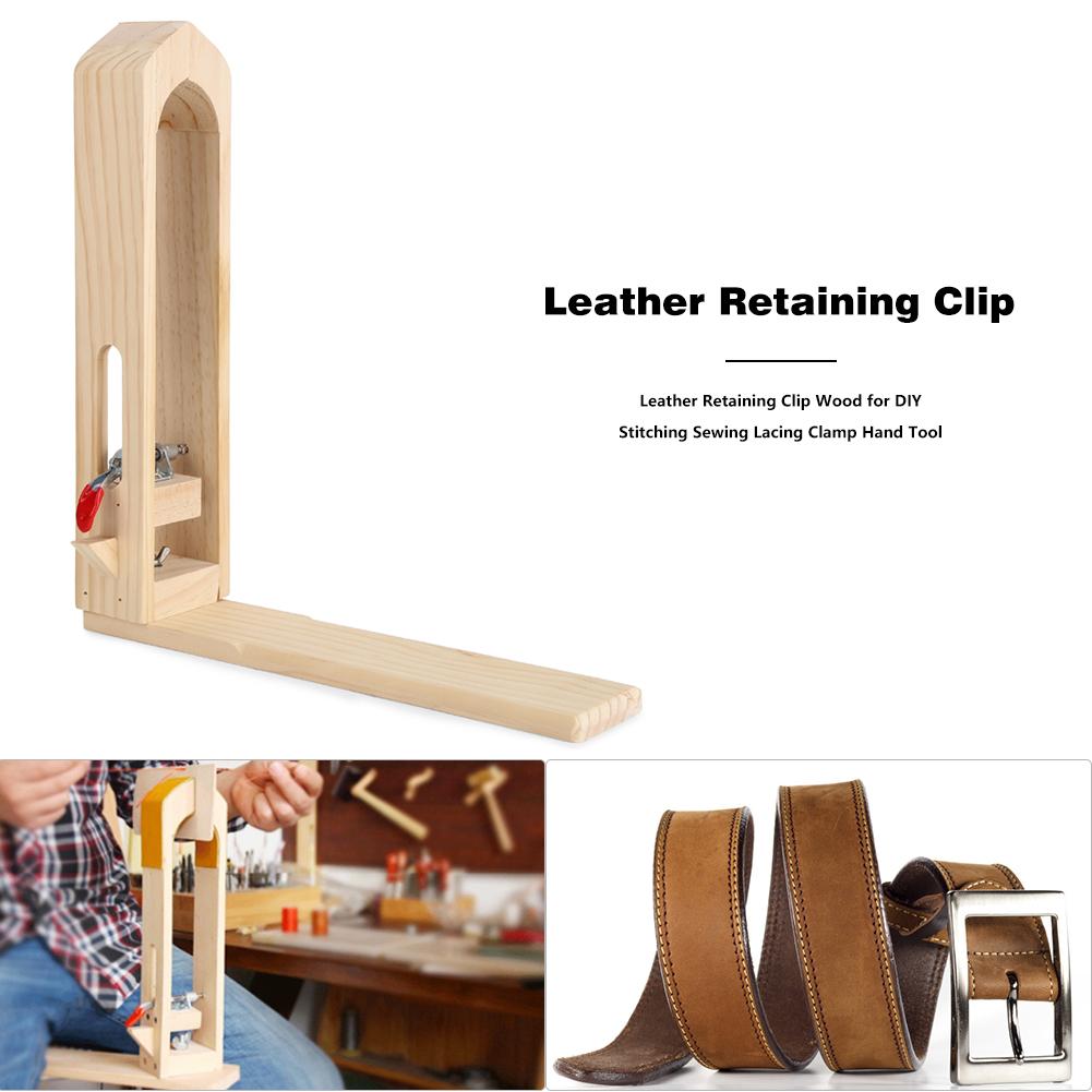 Pinza de retención de cuero de madera, herramientas de costura Artesanal de cuero, pinzas para costura DIY, abrazadera de cordón de costura, herramienta de mano, artesanía de cuero