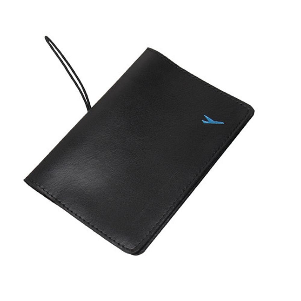 Vrouwen pu leren paspoorthoes unisex hoes op het paspoort met sluiting effen kleur paspoorthoes reisdocumenten kaarthouder: 7