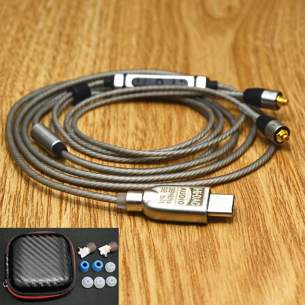 Newest MFI Lightning/Type-c DAC Decoding ALC5686 cable DIY Earphone For Senhai IE800 S Hybrid Drive Ceramic Cavity Headset: Type-c White