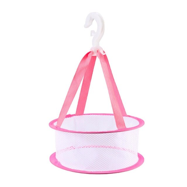Hanging Mesh Drying Rack For Makeup Blender Sponge Brushes Puff Egg Drying Basket Cosmetic Tool Cleaning Holder Organizer: Pink