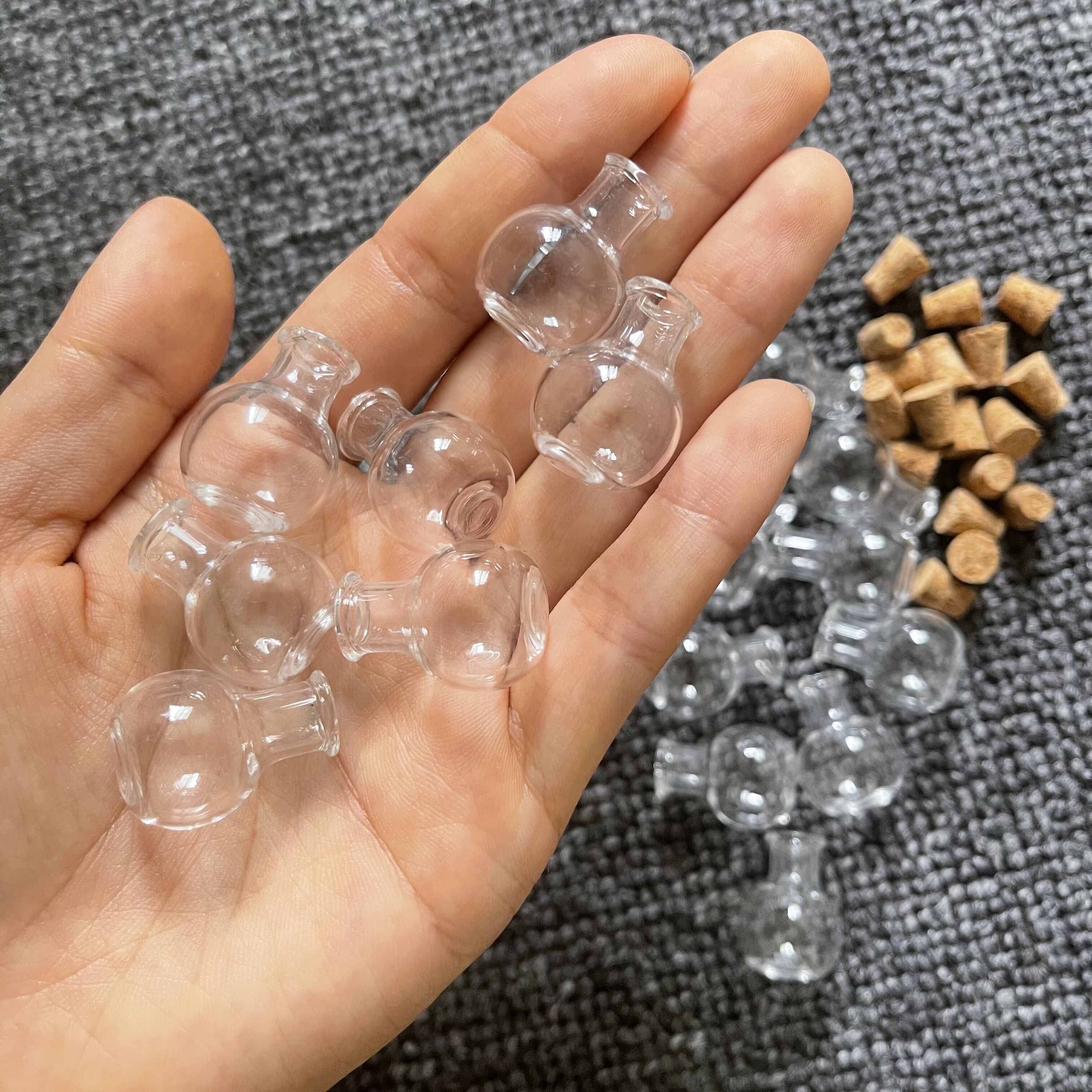1/3/5/10PCS Glass Bottles Mini Potion Bottle Mini Cork Glass Vials Wedding DIY Mini Drift Bottle Wishing Bottle Perfume Bottles