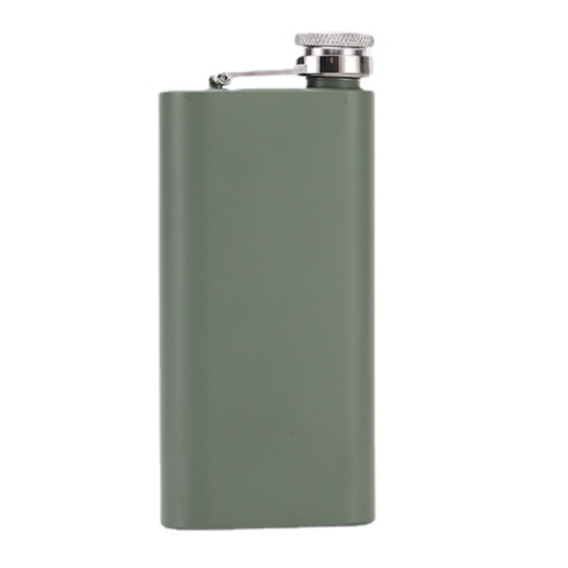 100-150ml Simple Stainless Steel Hip Flask Portable Mini Whiskey Vodka Shochu Spirits Bottle Container Wine Pot: green