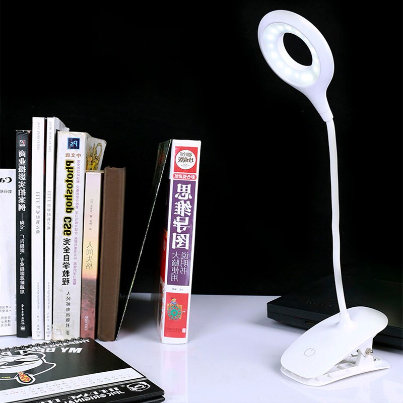 Finether Touch Sensor Dimmable Clamp Folding LED Desk Table Lamp Small clip lamp for Reading Study Bedroom Office LED Desk lamp