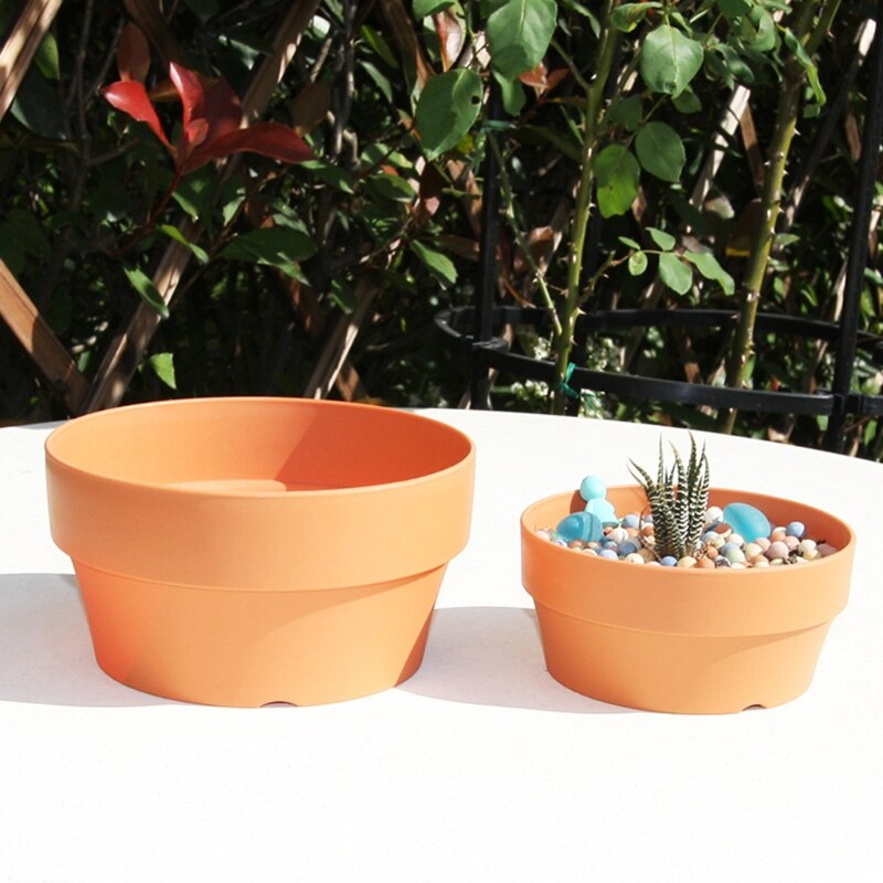 Pot Imitation terre cuite pour plantes succulentes, jardinière avec trou de Drainage, Cactus, pots bonsaï de jardin