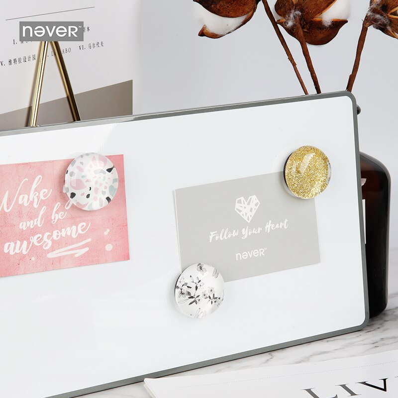 Never Glass Magnets Magnet Thumb Tack Pin Stickers For Magnet Whiteboard Stationery Office Decoration 6pcs/Set