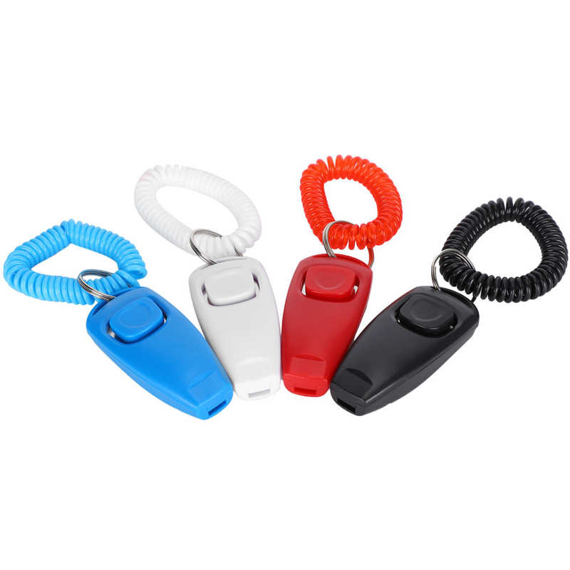 Doggy Training Clicker Dog Pet Repeller Barking Stopper 2 in 1 Pet Training Clicker and Recall Whistle