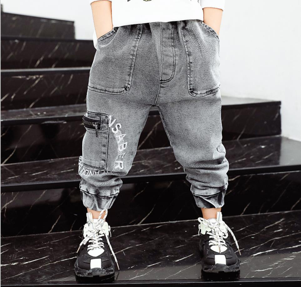 Pantalones vaqueros para niños nuevos Jeans para la escuela primavera otoño novedad ropa para adolescentes pantalones vaqueros Casual Cargo 2-8 año: 4T