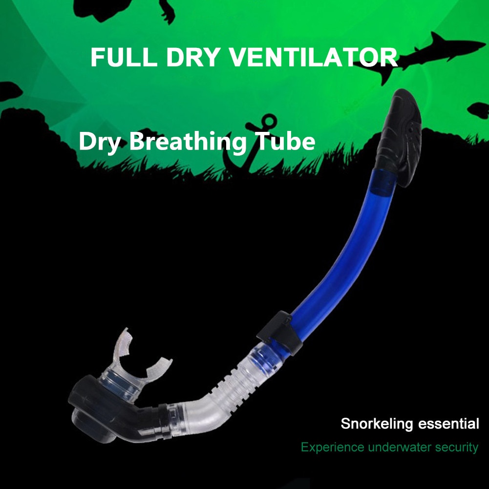 Full Dry Breathing Tube Diving Snorkel Silicone Air Breathing Tube Swimming Underwater Snorkel Scuba Snorkeling Tube