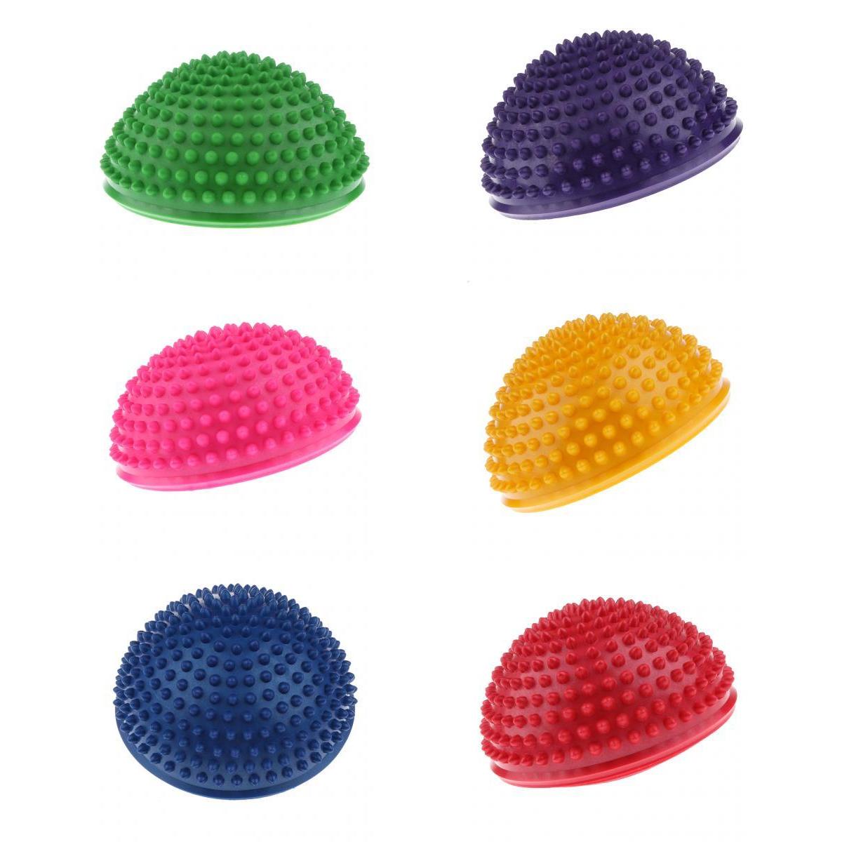 6 Pieces Hedgehog Styled Balance Pod Half Ball Physical Fitness Exercise Balance Trainner for Kids & Adults