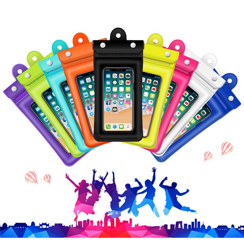 Bolsa de aire impermeable para teléfono móvil, funda de PVC para iphone 11 12 pro max, bolsa de buceo en Seco Bajo el agua, funda para teléfono deportivo