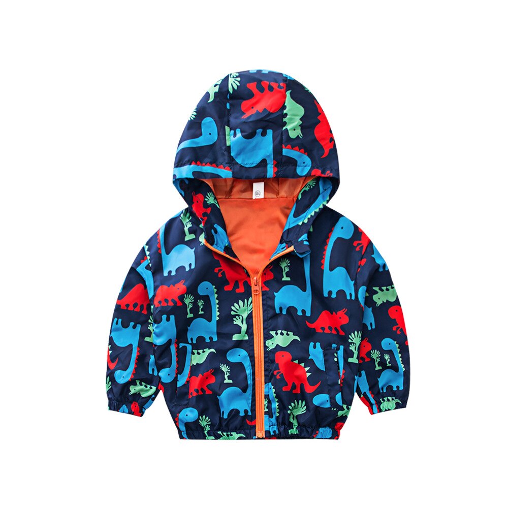 Dinosaurus Jongens Outdoor Jas Dunne Herfst Lente Peuter Jas Wind-Proof Kinderen Outfit Kids Kleding: 120(5)