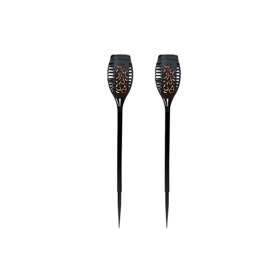 Pamnny 12LED Solar Tuin Licht Flickering Flame Landschap Gazon Lampen Waterdicht Patio Lichten Path Verlichting Outdoor Zonne-verlichting: 2PCS