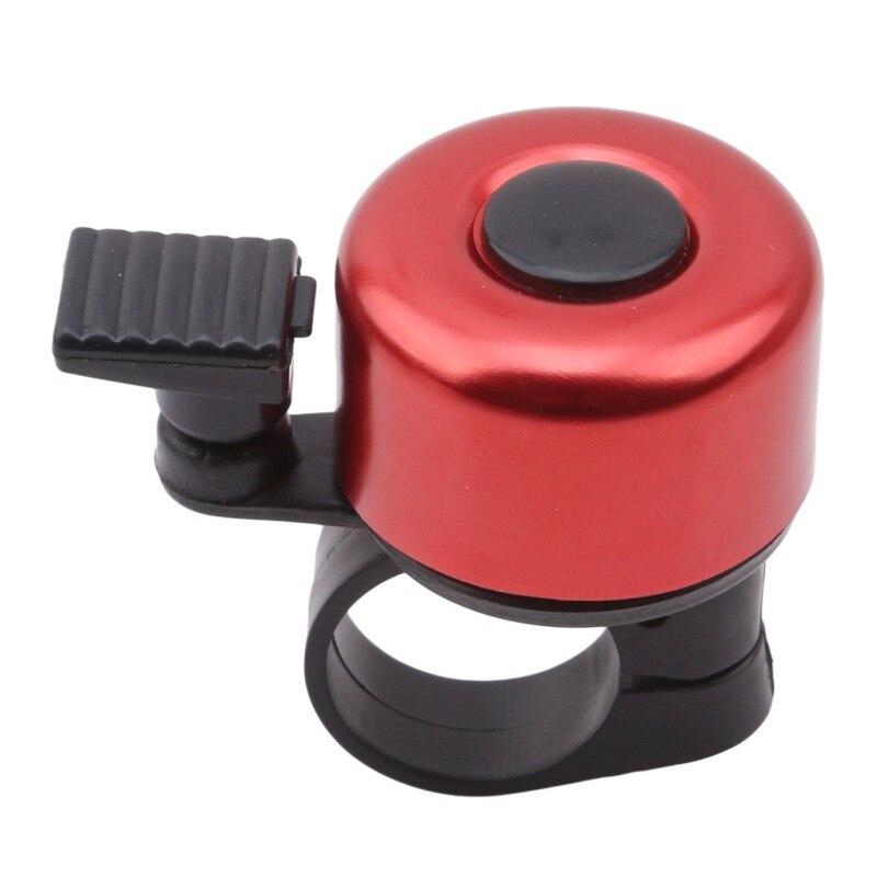 manillar de seguridad para bicicleta, anillo de Metal para bicicleta, campana, bocina, alarma de sonido, accesorio para bicicleta, timbre protector para exteriores: 1-red