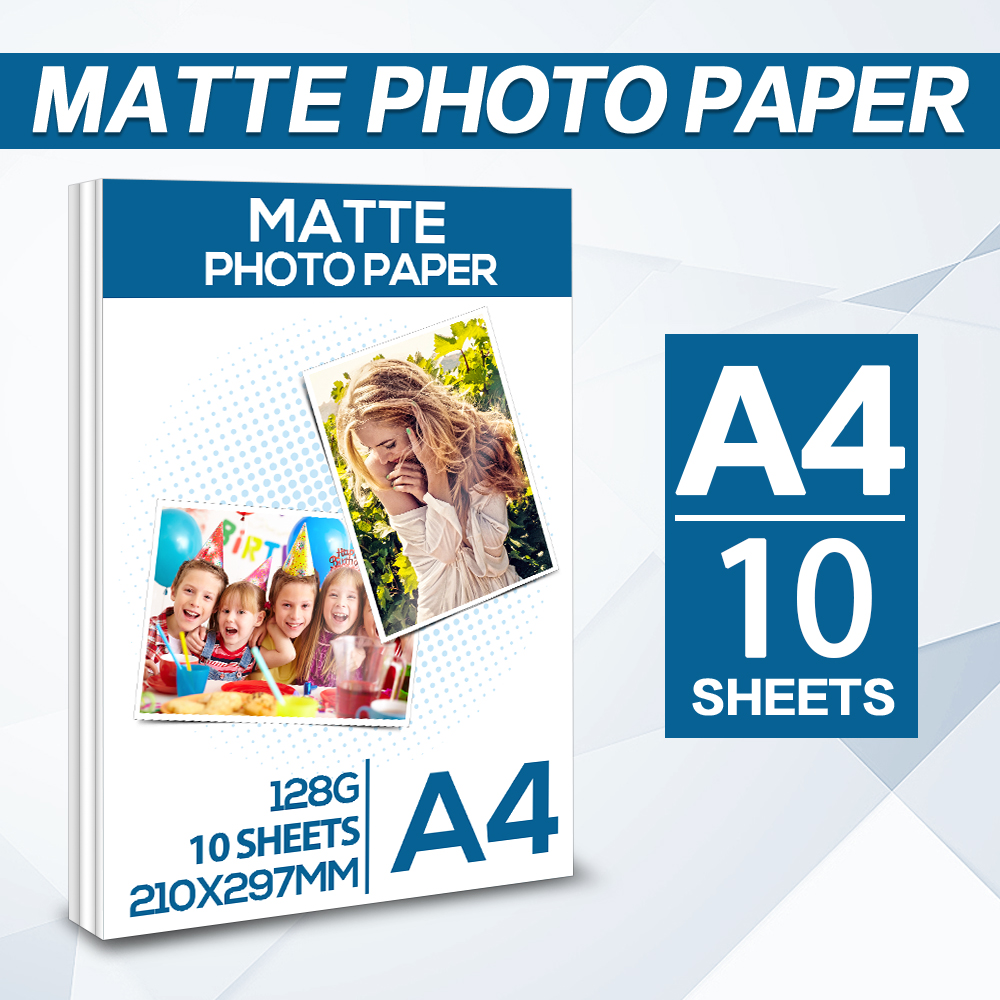 Labelwell 100 Blätter matt Foto Papier Drucker Foto Papier A4 128g für Inkjet Drucker 210*297mm Inkjet farbe Druck Foto: 10 Blätter