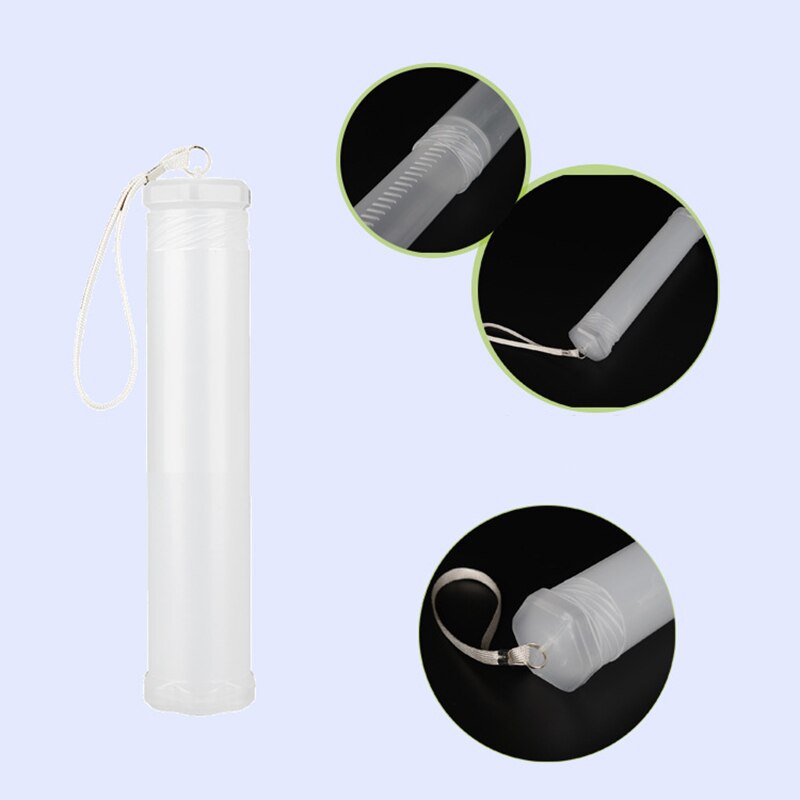 1Pcs Scalable PP Transparent Portable Pen Container Cylinder Shape Pencil Holder Stationery Desk Accessories