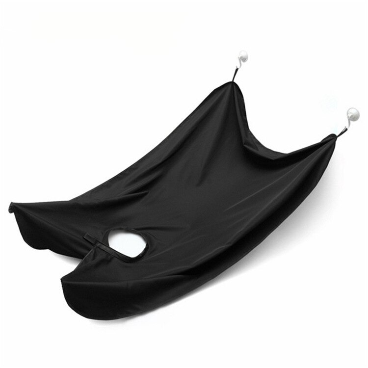 Baard Catcher Voor Scheren En Trimmen Waterdichte Non-stick Schort Voor Mannen Baard Cape Met 2 Zuignappen En haak Accessoires: black (With hook )