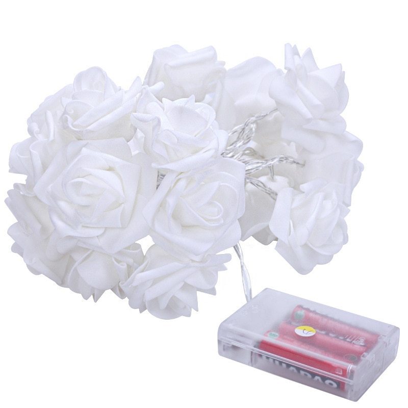 1.5M 10Led AA Battery LED Rose Christmas Lights String Lights Valentine Wedding Decoration Flower Bulbs LED Lamp Light