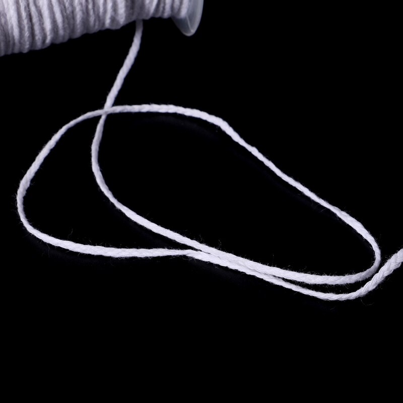 1 Pc 61m Cotton Braid Candle Wick Core Spool Non-smoke DIY Oil Lamps Candles Supplies