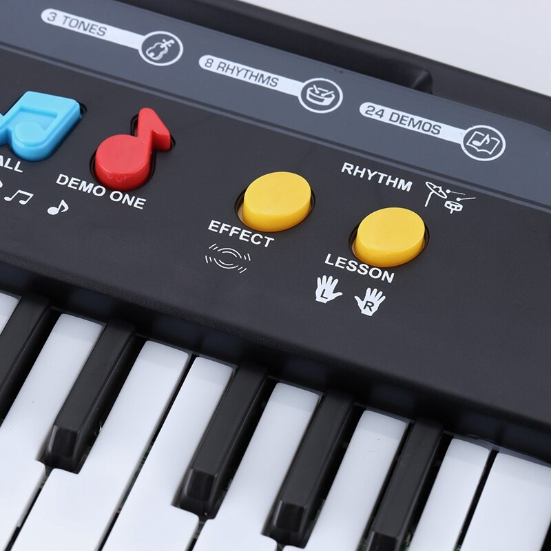 37 Toetsen Multifunctionele Mini Elektronische Keyboard Piano Muziek Speelgoed Met Microfoon Educatief Electone Cadeau Voor Kinderen Baby