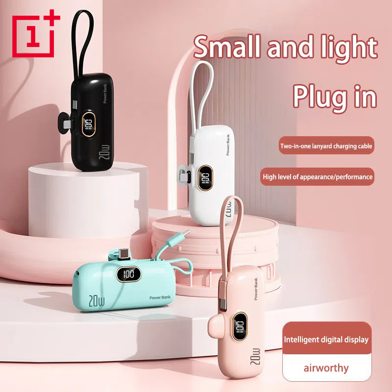 ONEPLUS 30000mAh Mini banco de energía portátil cápsula fuente de alimentación móvil batería externa de emergencia cargador rápido para iPhone tipo c
