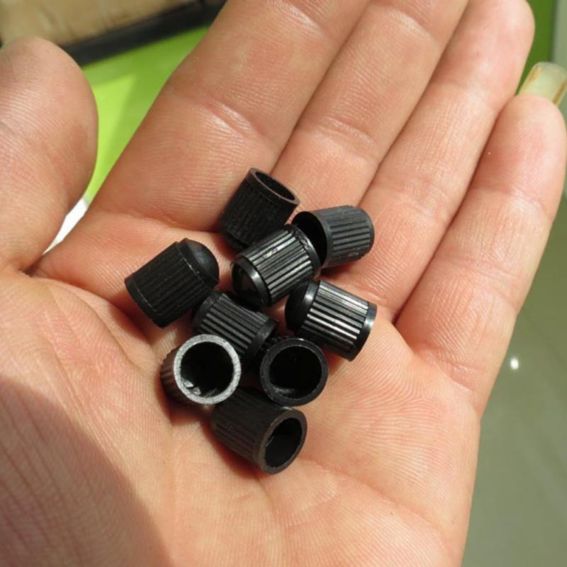 20pcs Car Tyre Valve Dust Caps Dome Shape Dust Valve Black Bike Tyre Plastic Caps #0905