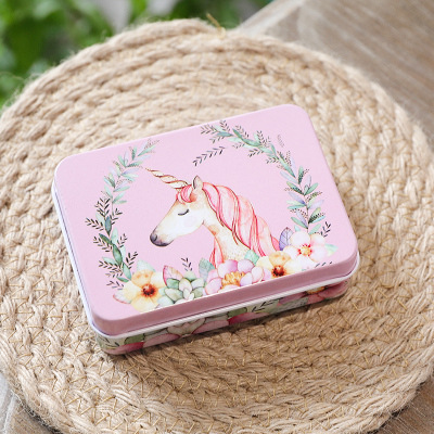 Enfant fête fournitures 1 pièces Flamingo licorne bonbons boîte décoration de mariage bébé douche fête Bachelorette fête décoration. Q: D Unicorn
