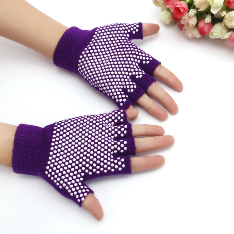 Gants de sport unisexes antidérapants sans doigts, 1 paire, collants pour Yoga /Pilates, exercice d&#39;équilibre , gants de fitness