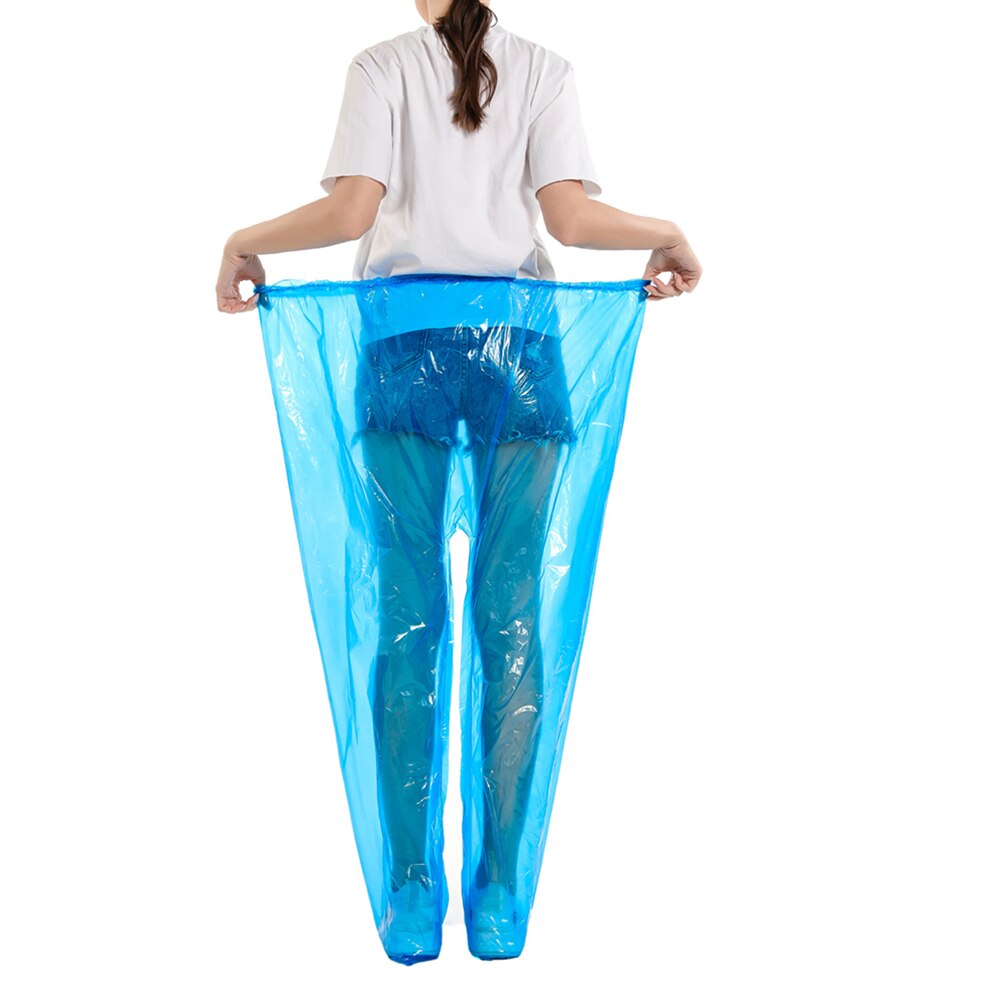 Women Men Glass Slideway Rafting Drift Waterproof Dustproof Disposable Protective Raincoat Pants Pants Transparent Rainwear Set