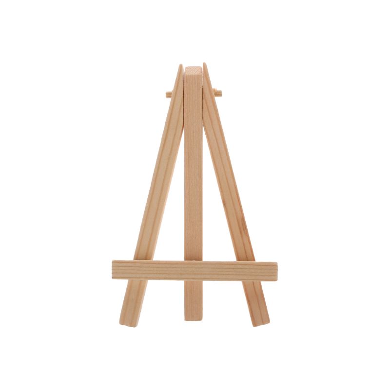 Natuurlijke Hout Mini Schildersezel Frame Statief Display Vergadering Bruiloft Tafel Nummer Naam Card Stand Display Houder Kinderen Schilderen Craft: 01