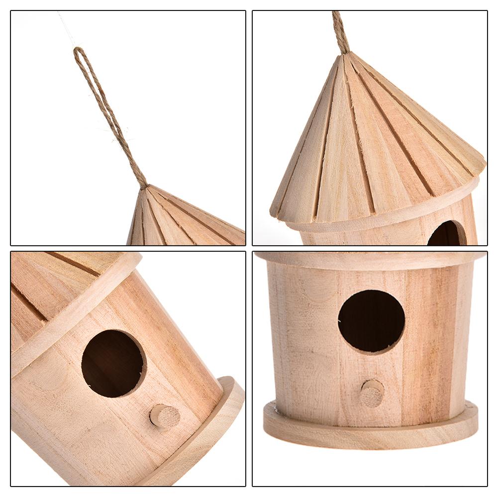 Hanging Bird Nest Moss Shelter Natural Hideout Nesting Hut Cage Decora