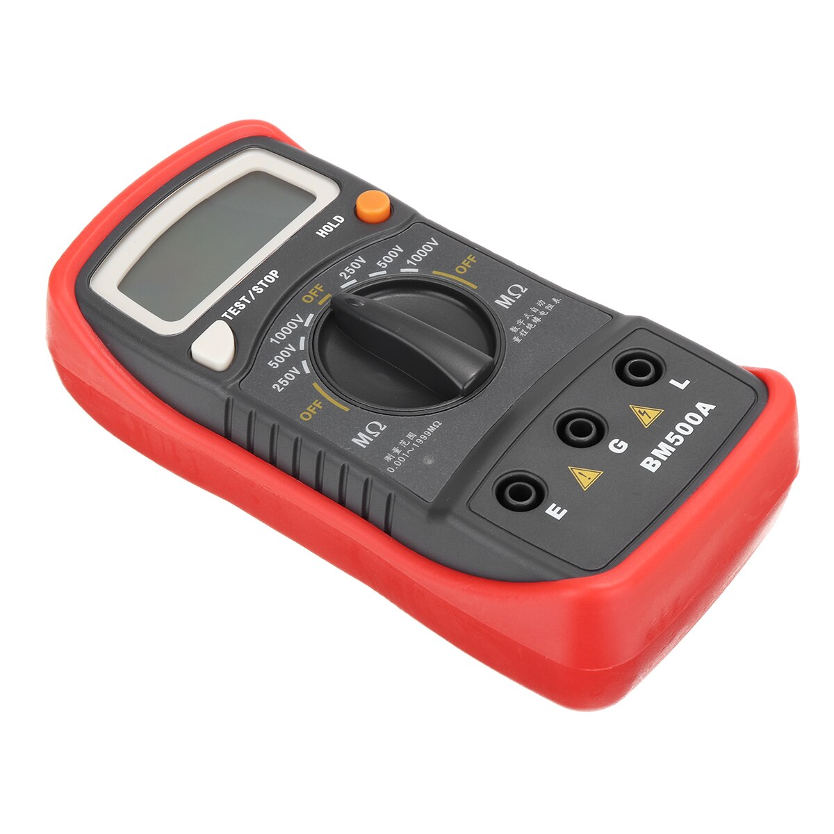 Handheld Resistance Tester BM500A 1000V LCD Displayed Digital Insulation Resistance Tester Meter Megohmmeter Megger 138*69*31mm