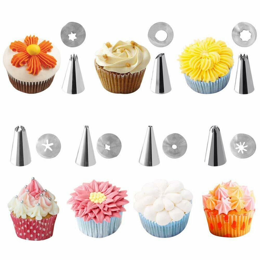 16 Stks/set Cake Maken Gereedschap Siliconen Spuitzak Nozzle Icing Piping Pastry Nozzles Keuken Diy Koppeling Cupcake Decoreren Gereedschappen