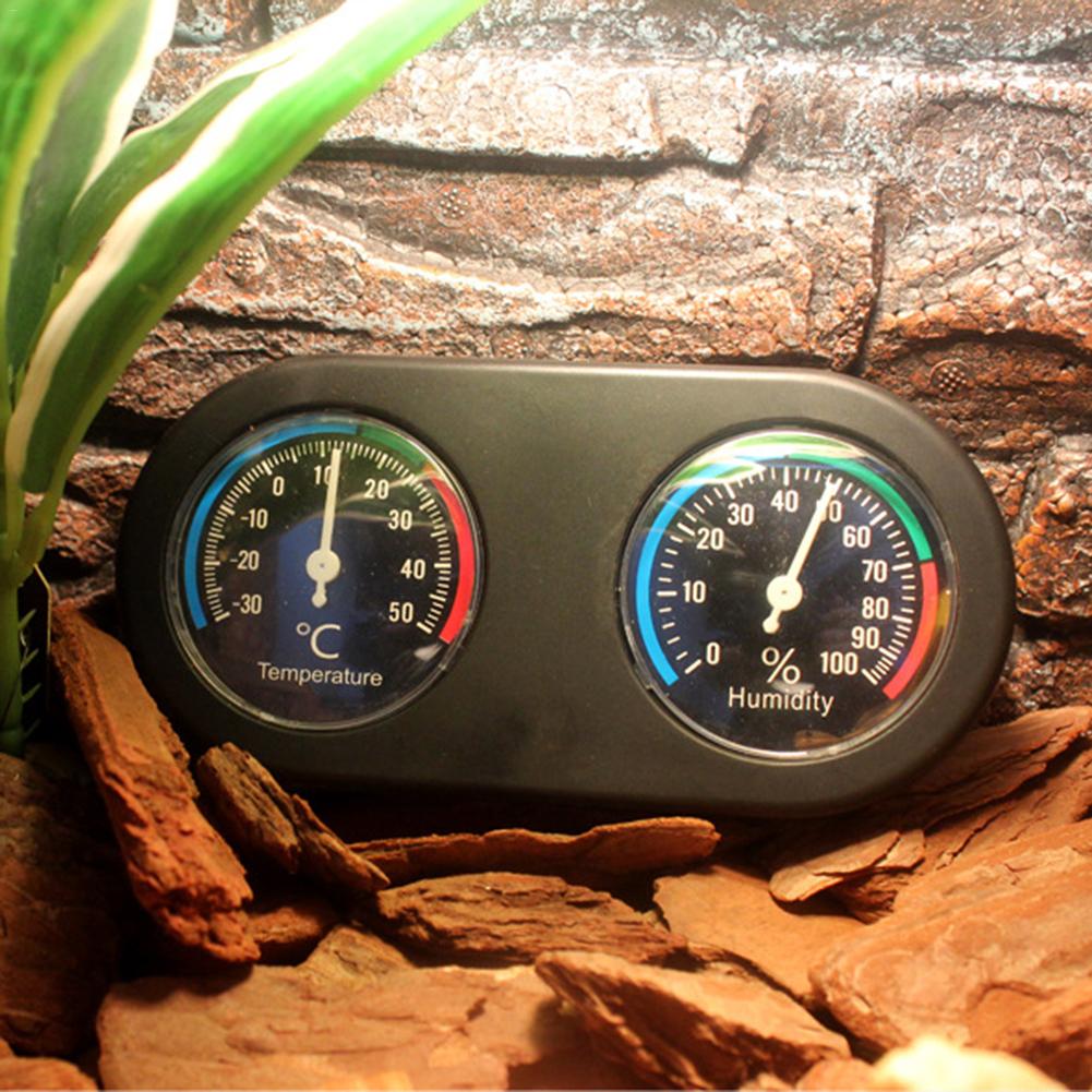 Reptile Pet Thermometer Double Deck Thermometer And Hygrometer Hygrothermograph Reptile Box Humidity Gauge Reptile Accessories