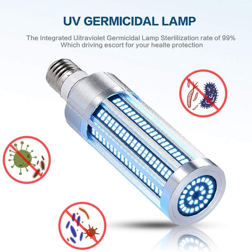 Bombilla LED ultravioleta de maíz para desinfección, esterilizador de luces Led de ozono para el hogar, elimina ácaros, 60W, Lámpara Germicida UV, E27/E26