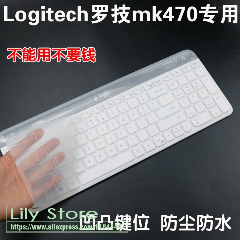 Voor Logitech MK470 Slanke Draadloze Toetsenbord Siliconen Stofdicht Draadloze Desktop Toetsenbord Cover Protector Mk 470 Dust Skin Film