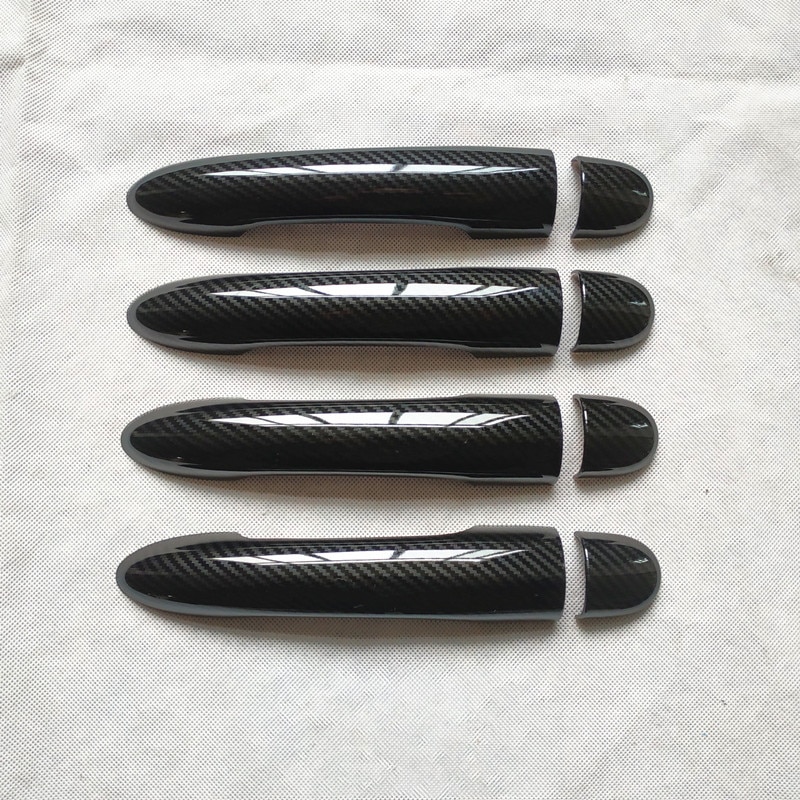 Couverture de poignée de porte en plastique Imitation fibre de carbone pour Renault LAGUNA 2 ii mk2, accessoires