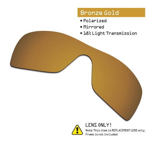 SmartVLT Polarized Replacement Lenses for Oakley Batwolf Sunglasses - Multiple Options: Bronze Gold