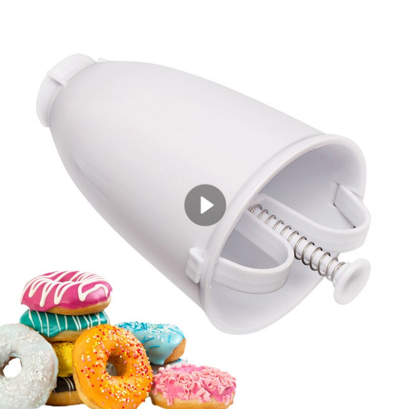 Donut Mould Easy Fast Portable Donut Maker Manual Waffle Dispenser Doughnut Machine Arabic Waffle Plastic Lightweight Deep Fry
