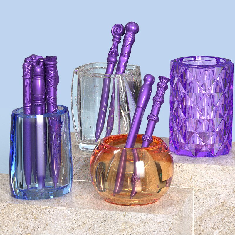 Moule en Silicone pour stylo à bille magique en résine cristal, moule en résine époxy fait à la main, fournitures d&#39;outils de moulage