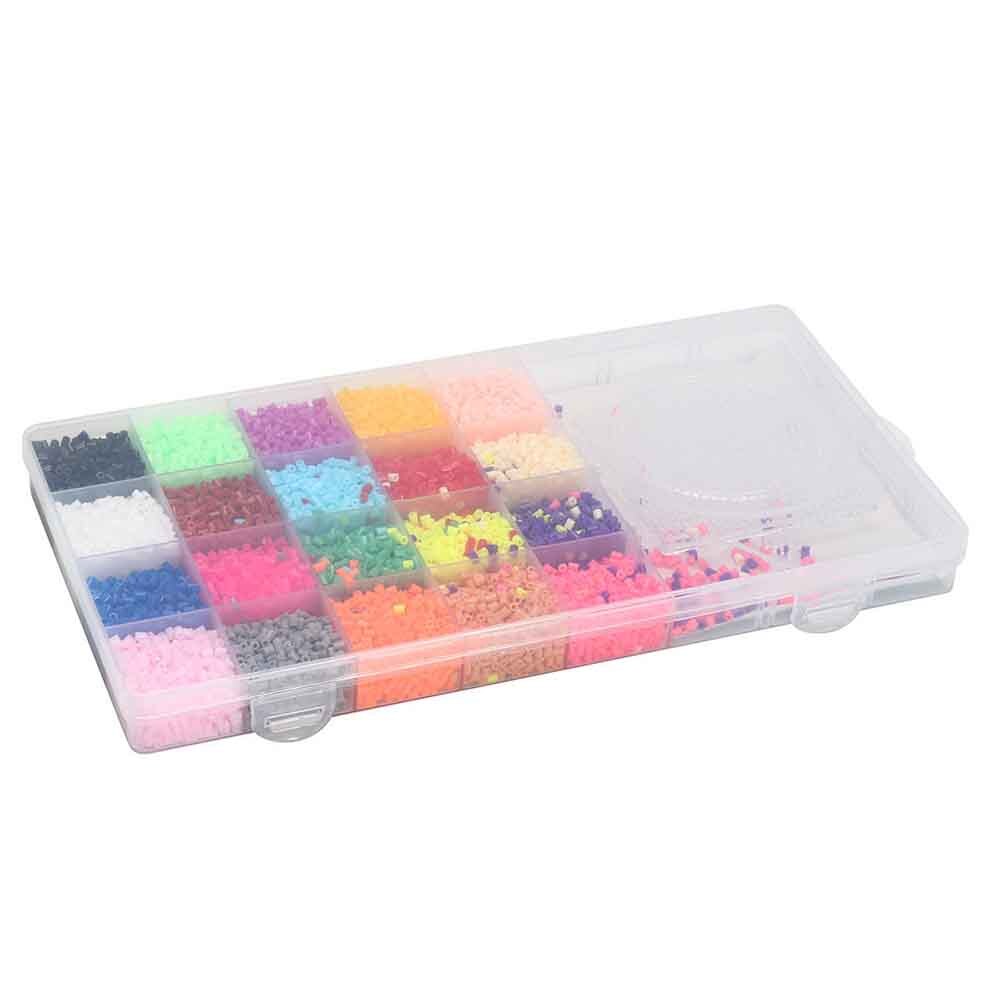 13000pcs Fuse Perler Hama Beads Refill Pack 24 Colors Case Kids Crafts