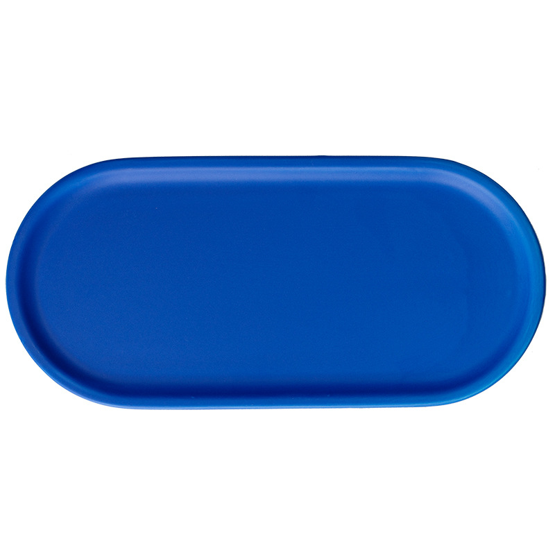 Porcelain Kitchen Serving Tray Ceramic Rectangular Oval Dinner Plate for Party Oven Microwave Dishwasher Safe Dinnerware