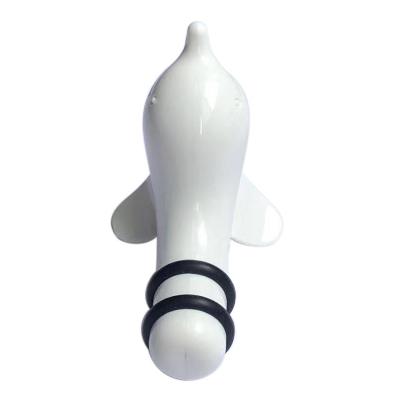 Bar outils belle dauphin forme bouteille de vin bouchons de bière vin bouchon de liège bouteille couverture outils économiseur tire-bouchon drôle bouchon de bouteille: WHITE