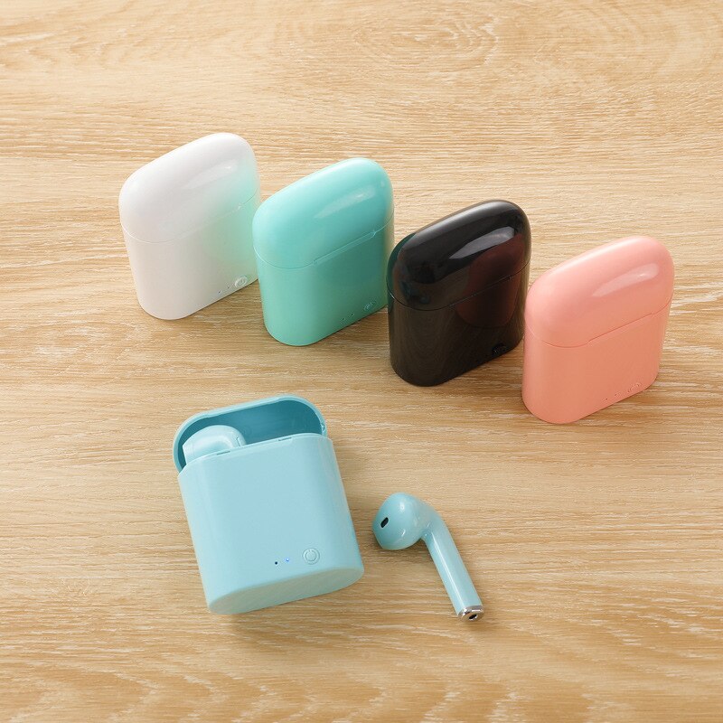 I7s Mini Portable Bluetooth Headphones Wireless Earphones With Charging Box bluetooth Earbuds upgrade Macaroon Candy colors