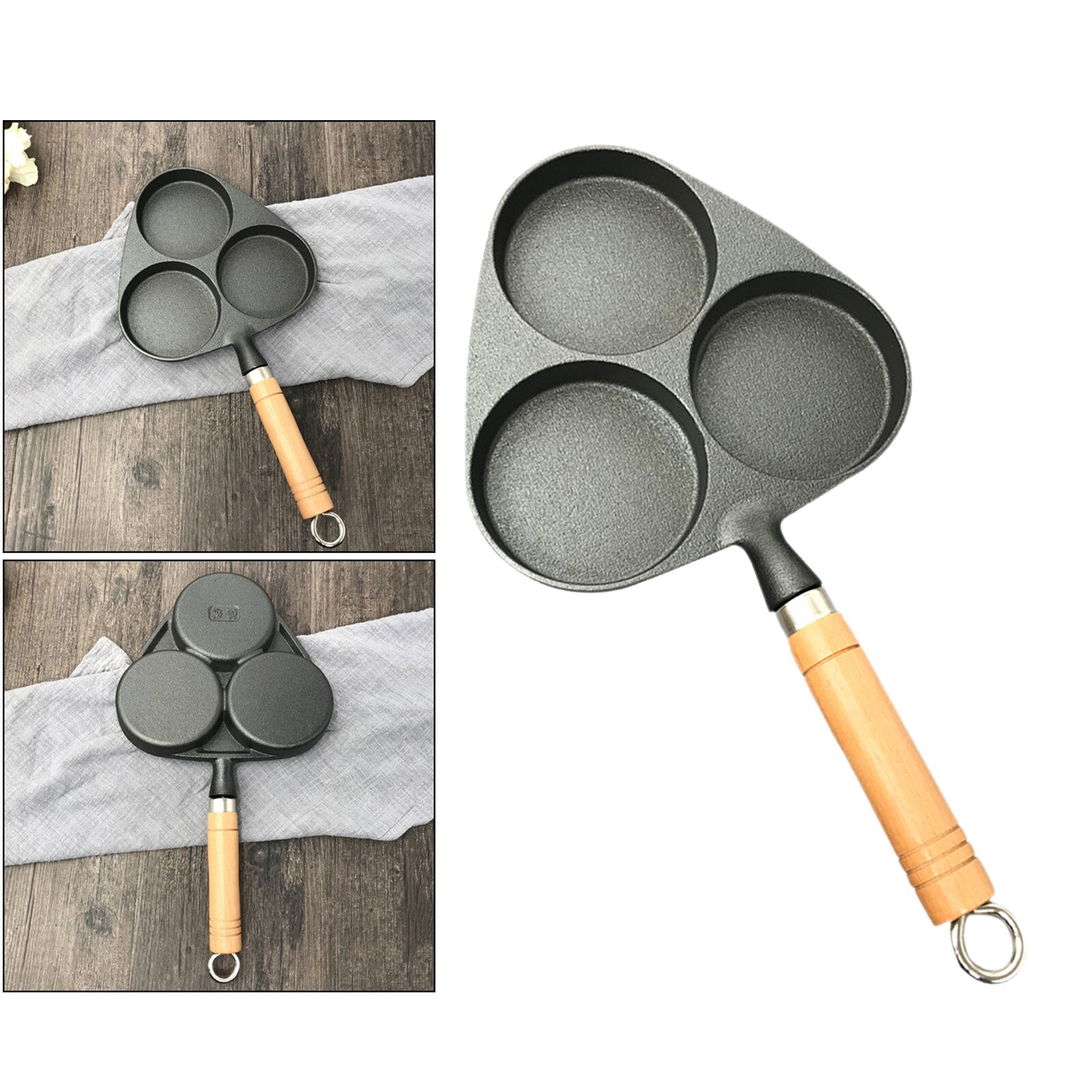 Mini Houten Koekenpan Handvat Ijzer Omelet Pot Tamagoyaki Pannenkoeken