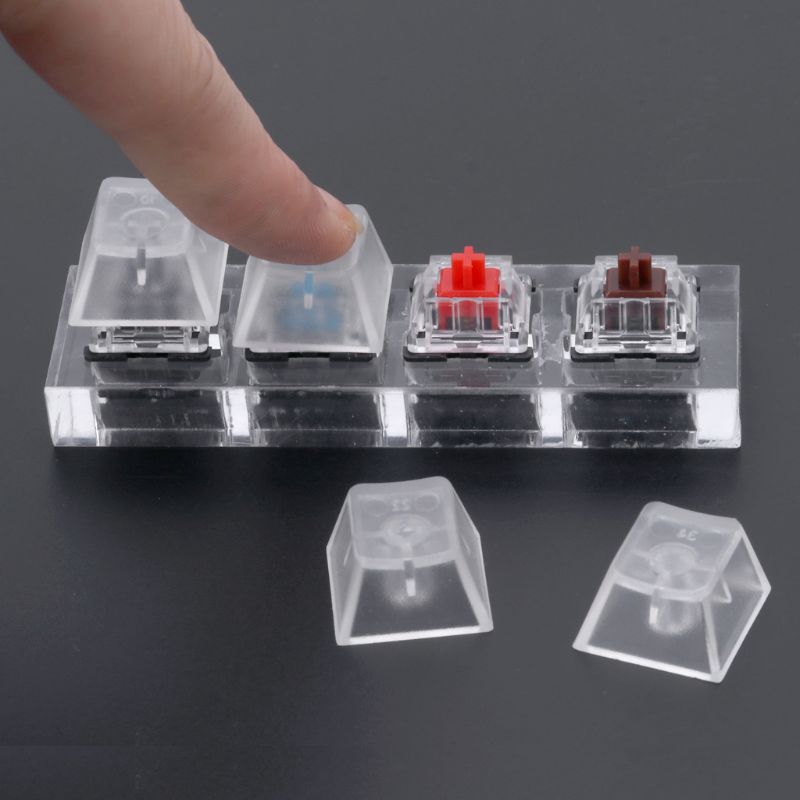 Gateron mx switches acrylic mechanical keyboard switches 4 translucent clear sampler tester kit toy stress relief
